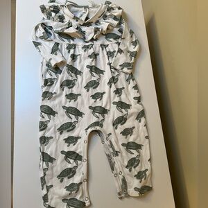 Kate Quinn Cotton Turtle Print Baby Romper